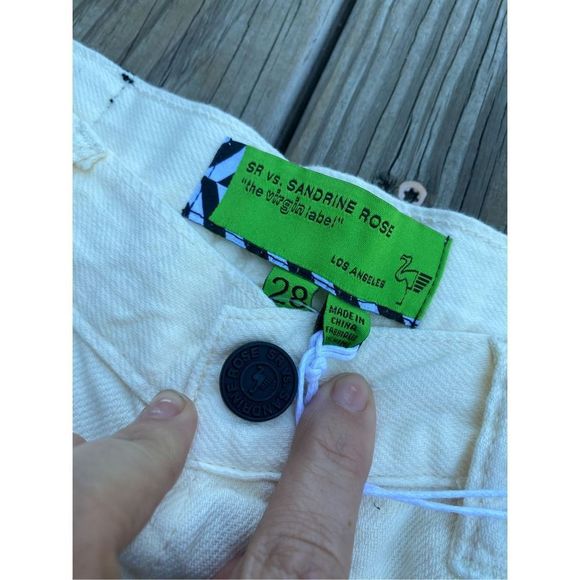 SR. vs. Sandrine Rose NWT "The Virgin Label" Snow White Pants, Size 28, MP $198 - Picture 4 of 12